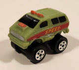1987 Road Champs Speed Van Green Micro Mini Die Cast Toy Car Vehicle