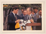 1991-92 Upper Deck NHL #47 Pittsburgh Penguins Mario Lemieux White House Welcome Trading Card