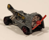 2004 Hot Wheels Wastlanders Dog Fighter Metalflake Grey Die Cast Airplane Style Toy Car Vehicle
