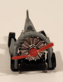 2004 Hot Wheels Wastlanders Dog Fighter Metalflake Grey Die Cast Airplane Style Toy Car Vehicle