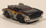 2005 Hot Wheels Wastelanders Two 2 Go Tooned Black and Chrome Die Cast Toy Car Vehicle