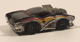 2005 Hot Wheels Wastelanders Two 2 Go Tooned Black and Chrome Die Cast Toy Car Vehicle