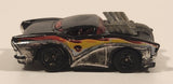 2005 Hot Wheels Wastelanders Two 2 Go Tooned Black and Chrome Die Cast Toy Car Vehicle