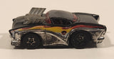 2005 Hot Wheels Wastelanders Two 2 Go Tooned Black and Chrome Die Cast Toy Car Vehicle