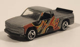 1998 Hot Wheels Mainline Figure 8 Racers 1996 Chevy 1500 Truck Grey Die Cast Toy Car Vehicle