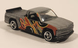 1998 Hot Wheels Mainline Figure 8 Racers 1996 Chevy 1500 Truck Grey Die Cast Toy Car Vehicle