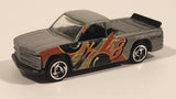 1998 Hot Wheels Mainline Figure 8 Racers 1996 Chevy 1500 Truck Grey Die Cast Toy Car Vehicle
