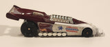 2000 McDonald's Hot Wheels Del Worsham Funny Car Current Maroon and White Die Cast Toy Race Car Vehicle