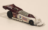 2000 McDonald's Hot Wheels Del Worsham Funny Car Current Maroon and White Die Cast Toy Race Car Vehicle