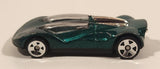 1999 Hot Wheels McDonald's Double Cross Metalflake Dark Green Die Cast Toy Car Vehicle