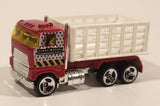 1998 Hot Wheels Rad Rigs Ford Stake Bed Truck Red Die Cast Toy Car Vehicle