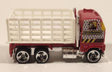 1998 Hot Wheels Rad Rigs Ford Stake Bed Truck Red Die Cast Toy Car Vehicle