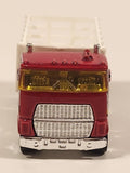 1998 Hot Wheels Rad Rigs Ford Stake Bed Truck Red Die Cast Toy Car Vehicle