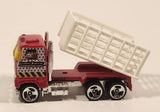 1998 Hot Wheels Rad Rigs Ford Stake Bed Truck Red Die Cast Toy Car Vehicle