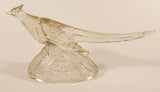 Vintage K.R. Haley Ring Neck Pheasant Bird 11 1/2" Clear Art Glass Sculpture