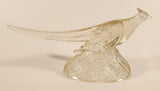 Vintage K.R. Haley Ring Neck Pheasant Bird 11 1/2" Clear Art Glass Sculpture