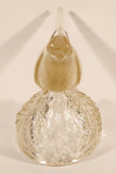 Vintage K.R. Haley Ring Neck Pheasant Bird 11 1/2" Clear Art Glass Sculpture