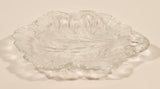 Vintage Indiana Glass Leaf Pebble Textured Embossed Glass Dish