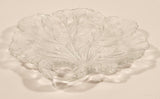 Vintage Indiana Glass Leaf Pebble Textured Embossed Glass Dish