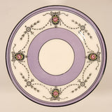 Vintage Aynsely Purple with Ornate Red Rose Pattern Porcelain Pedestal Dessert Dish