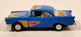 SS407 1956 Chevy Chevrolet Bel Air Blue Pull Back Die Cast Toy Car Vehicle with Opening Doors