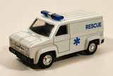 Unknown Brand No. 8710 Rescue Ambulance Van White Pull Back 1:38 Scale Die Cast Toy Car Vehicle