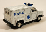 Unknown Brand No. 8710 Rescue Ambulance Van White Pull Back 1:38 Scale Die Cast Toy Car Vehicle