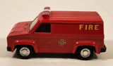 Unknown Brand No. 8710 Van Fire Red Pull Back 1:38 Scale Die Cast Toy Car Vehicle