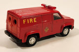 Unknown Brand No. 8710 Van Fire Red Pull Back 1:38 Scale Die Cast Toy Car Vehicle