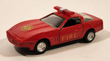Unknown Brand No. 8306 Corvette Fire Red Pull Back 1:43 Scale Die Cast Toy Car Vehicle