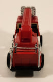 Unknown Brand No. 8730 Fire Truck Snorkel Aerial Red Pull Back Die Cast Toy Car Vehicle