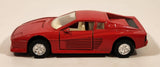 Unknown Brand No. 8704 Ferrari Testarossa Red Pull Back Die Cast Toy Car Vehicle with Opening Doors