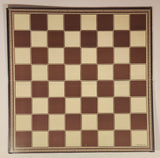 Vintage 1970s Parker Brothers Canada Grace Greek Key Brown and Beige Folding Chess Board