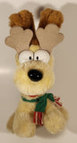 1990 McDonald's M-B Sales Paws Garfield Odie Reindeer 9 1/2" Tall Toy Plush Stuffed Character