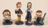1995 Tetley Tea Head Gaffer, Teana, Sydney, and Clarence 2 1/8" to 3 1/4" Resin Promotional Figurine Set of 4