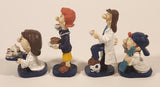 1995 Tetley Tea Head Gaffer, Teana, Sydney, and Clarence 2 1/8" to 3 1/4" Resin Promotional Figurine Set of 4