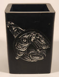Nova Stone Atlantic Canada Aboriginal Native Orca Killer Whale Black Soapstone Pen Holder