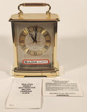 Vintage Bulova Quartz Westminster Melody Gold Tone Carriage Clock Model B7454 New in Box