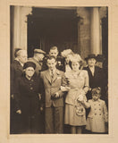 Vintage Black and White 6" x 7 3/4" Wedding Photo On Backing