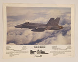 The Canadian Armed Forces CF18 On Mission 8 1/2" x 11" Recruitment Black & White Photograph Fact Sheet