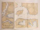1993 Canadian Hydrographic Service Straight Of Georgia Sunshine Coast Vancouver Harbour To/A Isolation Sound Map Package