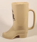 Vintage 1986 The Walt Disney Company Disneyland Golden Horseshoe Cowboy Boot Shaped 6" Plastic Mug Cup