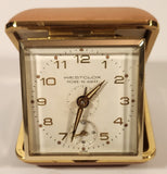 Vintage Westclox Home N Away Japan Brown Cased Travel Pocket Wind-Up Alarm Clock