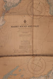 Vintage 1970 Canadian Hydro Graphic Service Masset Sound And Inlet British Columbia 29" x 42" Paper Map