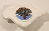Vintage RCMP Royal Canadian Mounted Police Saskatoon Canada White Maple Leaf Design 5" x 5" Ceramic Ashtray