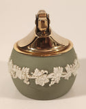 Vintage Wedgwood Jasperware Green With White Cameo 2 1/2" Tall Gas Table Lighter