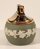 Vintage Wedgwood Jasperware Green With White Cameo 2 1/2" Tall Gas Table Lighter
