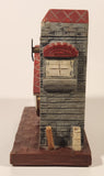 Antique Rare Meiko Tokei Trade Mark T Windmill 6" Wind Up Musical Wood Desk Clock