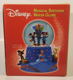 2001 Hallmark Disney Walt's 100th Birthday Mickey Minnie Pinocchio Cinderella Tinkerbell 6 3/4" Tall Musical Resin Snow Globe in Box