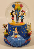 2001 Hallmark Disney Walt's 100th Birthday Mickey Minnie Pinocchio Cinderella Tinkerbell 6 3/4" Tall Musical Resin Snow Globe in Box